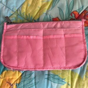 Light Pink Purse Organizer Insert / Make-up Pouch